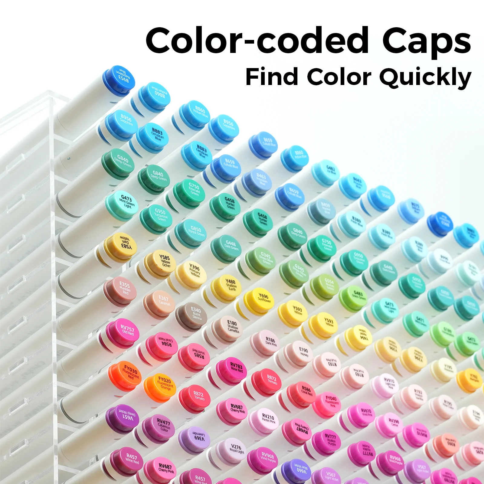 Ohuhu Oahu 60 Colors Dual Tips Alcohol Art Markers, Fine & Chisel - Image 5