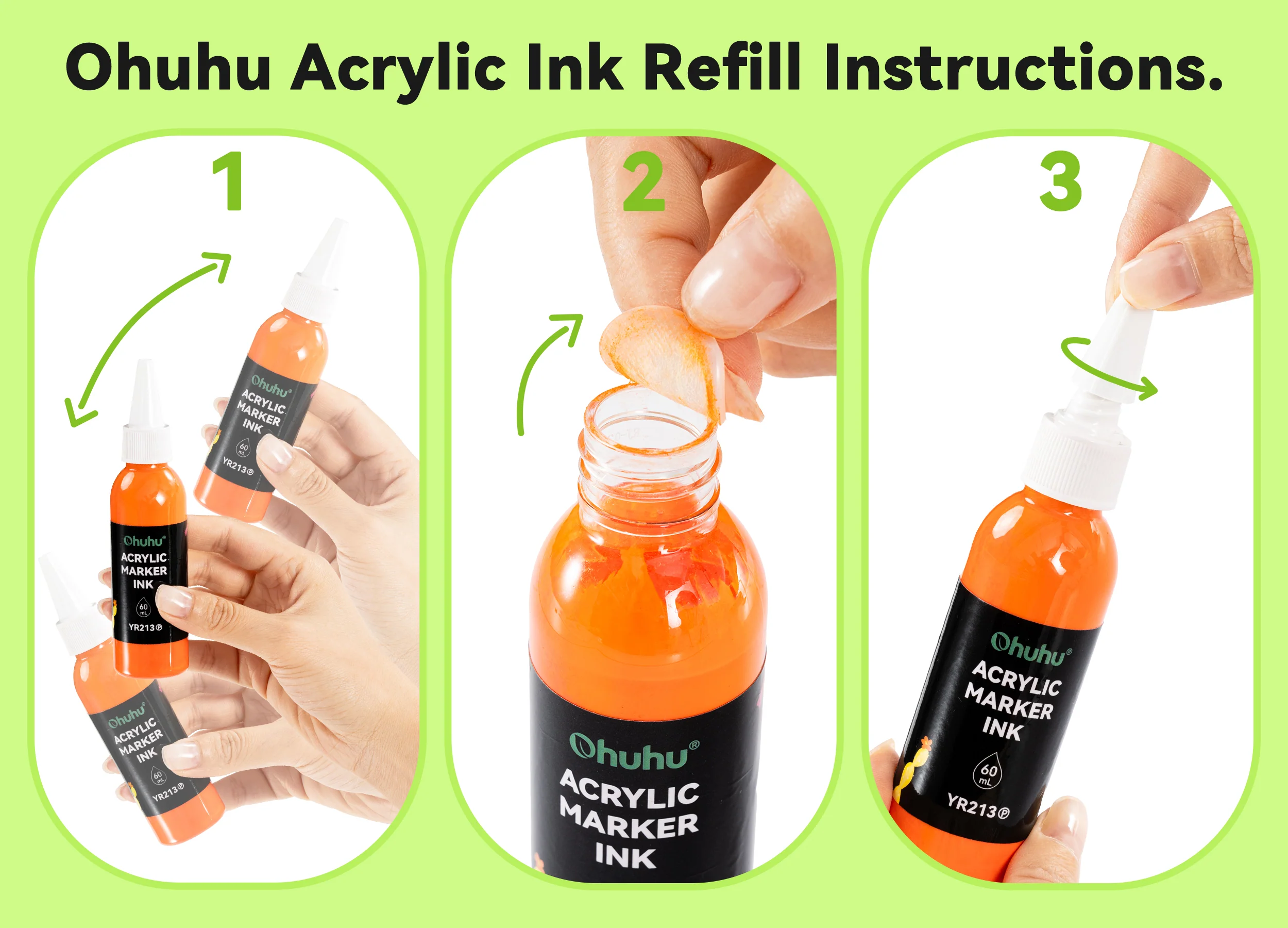 Ohuhu Acrylic Marker Ink Refill for Mauna Kea & Hanauma Series - Image 55