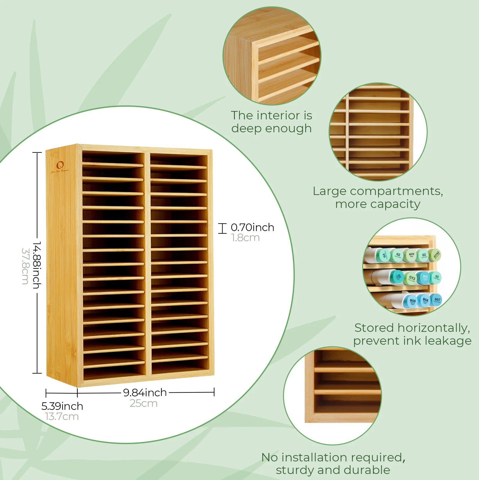 Ohuhu Bamboo Marker Organizer - Image 28