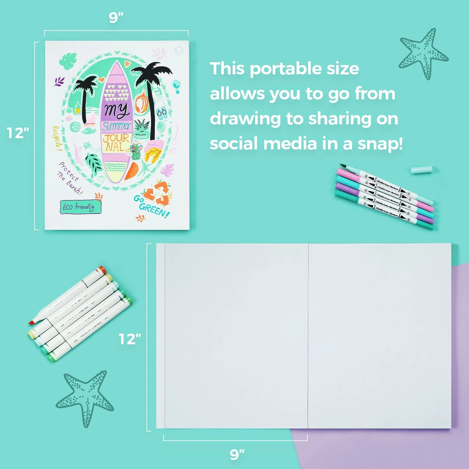 Ohuhu Bleedproof Double-Sided Marker Pad, Glue-Bound (Brazil Domestic Shipping) - Image 6