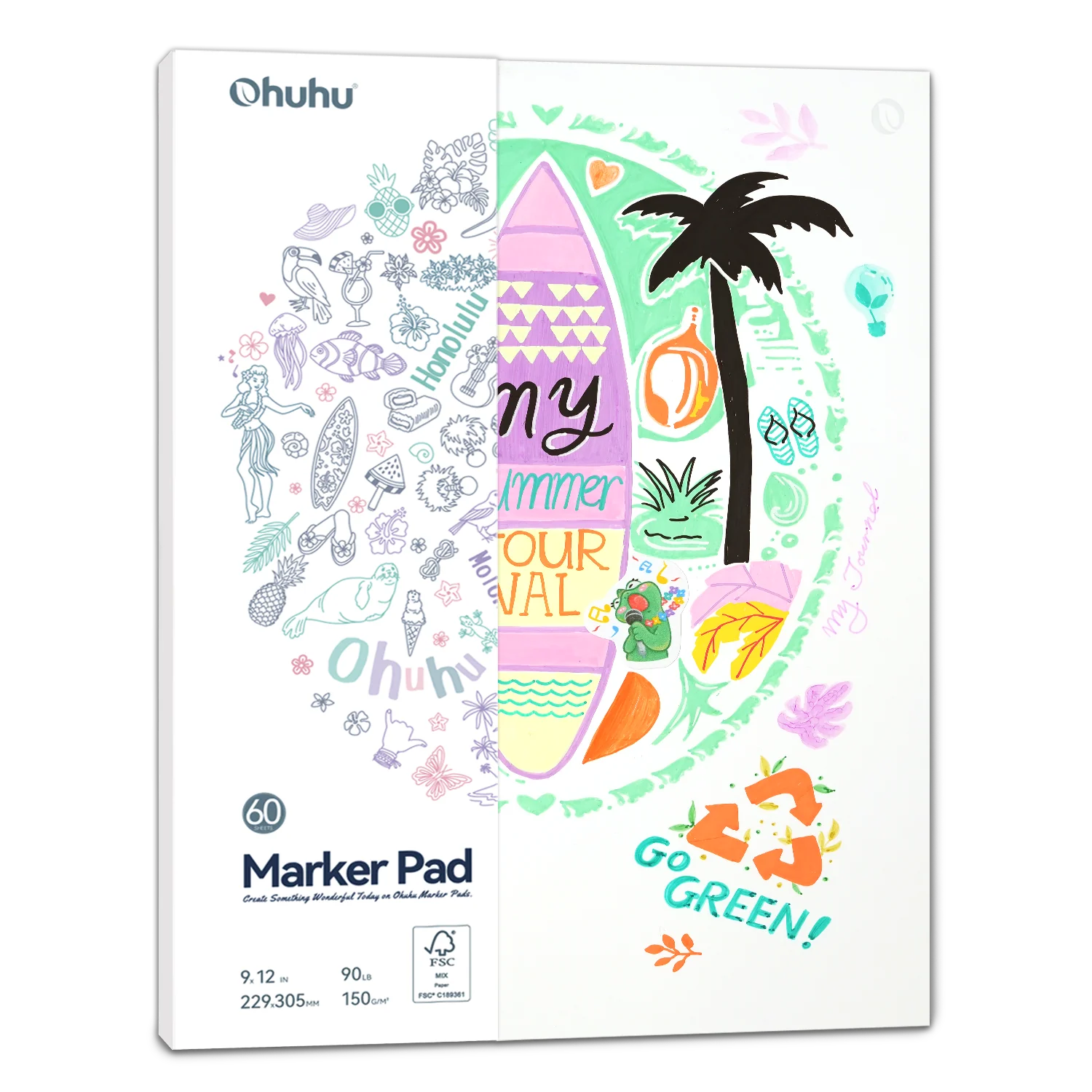 Ohuhu Bleedproof Double-Sided Marker Pad, Glue-Bound (Mexico Domestic Shipping) - Image 10