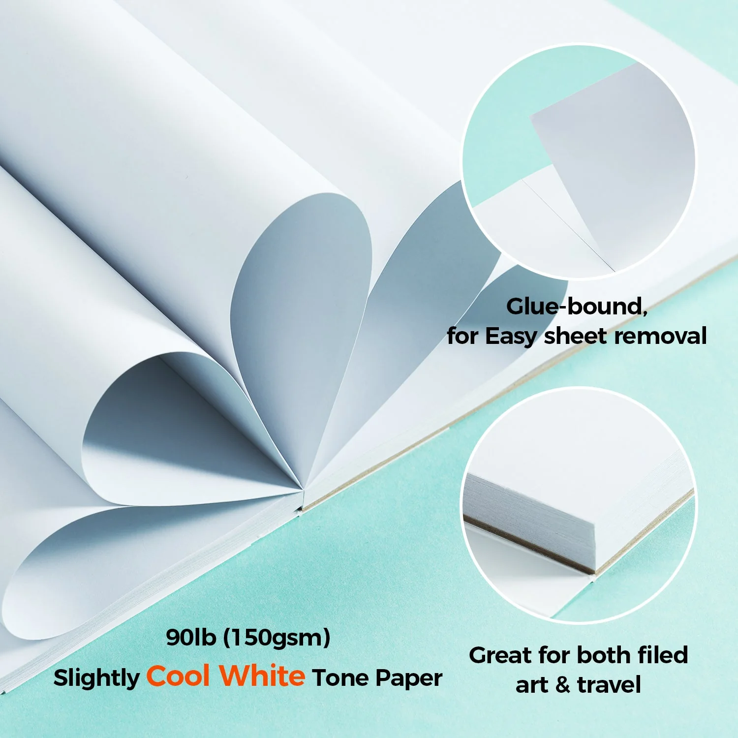 Ohuhu Bleedproof Double-Sided Marker Pad, Glue-Bound (Mexico Domestic Shipping) - Image 3