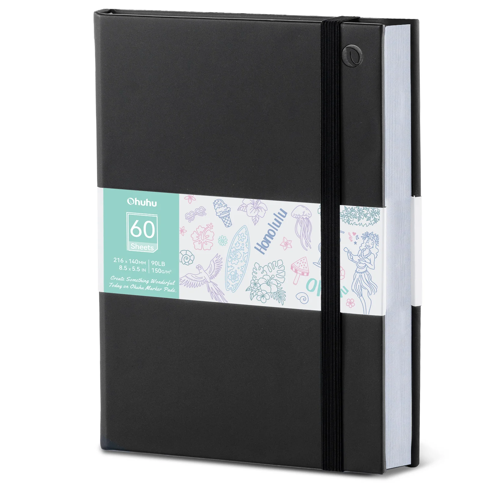 Ohuhu Bleedproof Double-Sided Marker Pad with PU Cover - Image 18