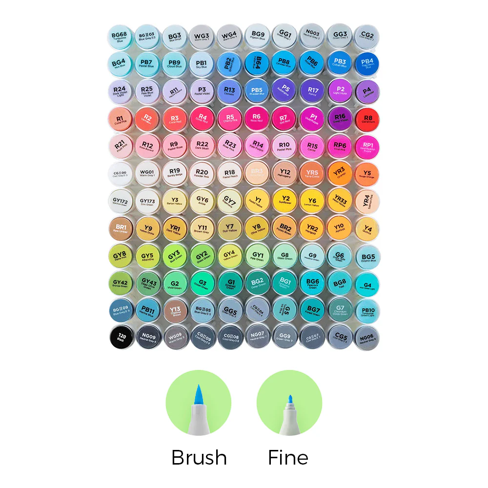 Ohuhu Honolulu Brush Markers - Large Set - Image 9