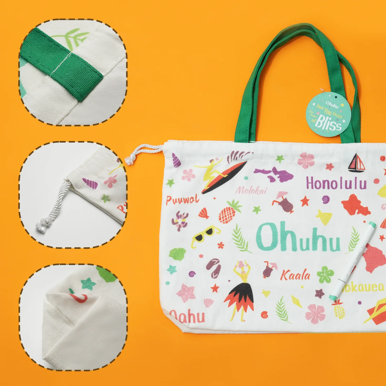 Ohuhu Canvas Gift Bag for Multi-purpose, Available in Two Sizes (Ships from Asia Warehouse) - Image 6