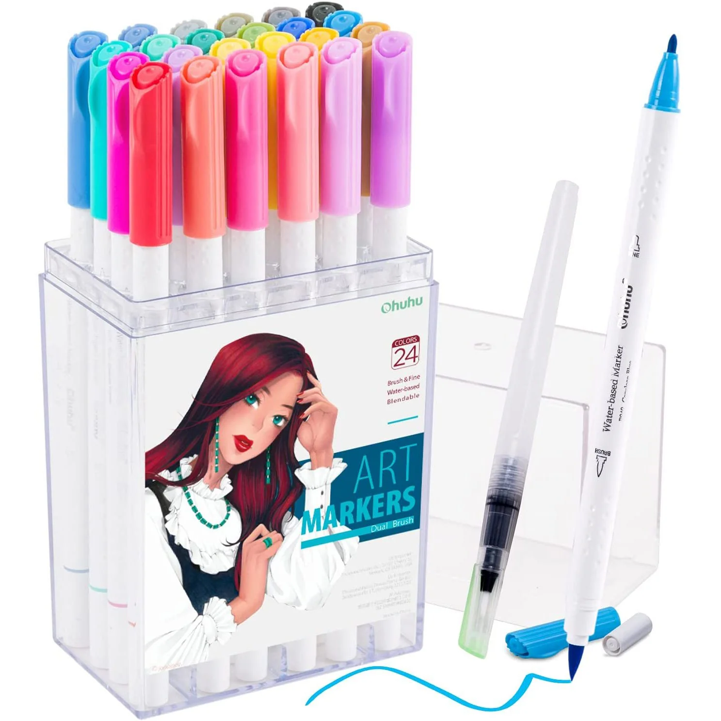 Ohuhu Dual Brush Pen Art Markers, Brush & Fine(US Exclusive)