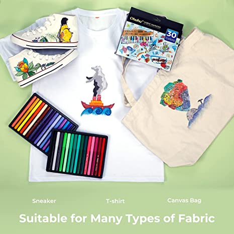 Ohuhu Fabric 30 Color Markers Permanent for Clothes - Image 5