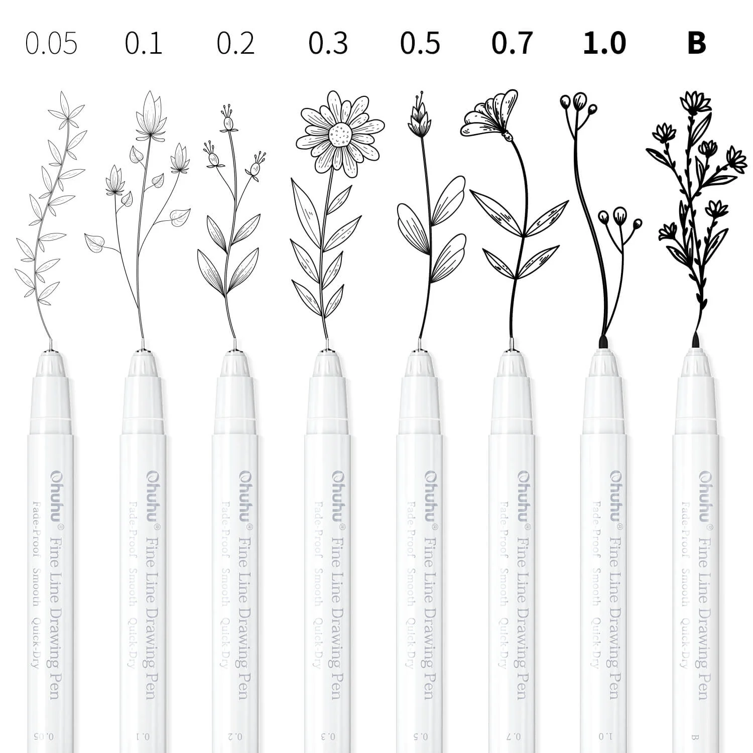 Ohuhu Fineliner Drawing Pen, 8 Pack (Europe Only) - Image 3