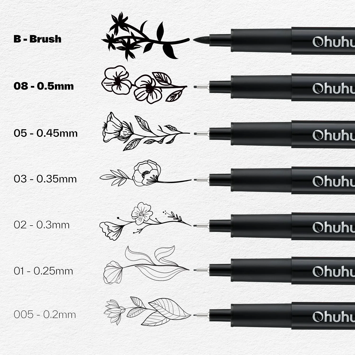 Ohuhu Hana Highway Fineliner Drawing Pens,18 Pack (Australia Domestic Shipping) - Image 3