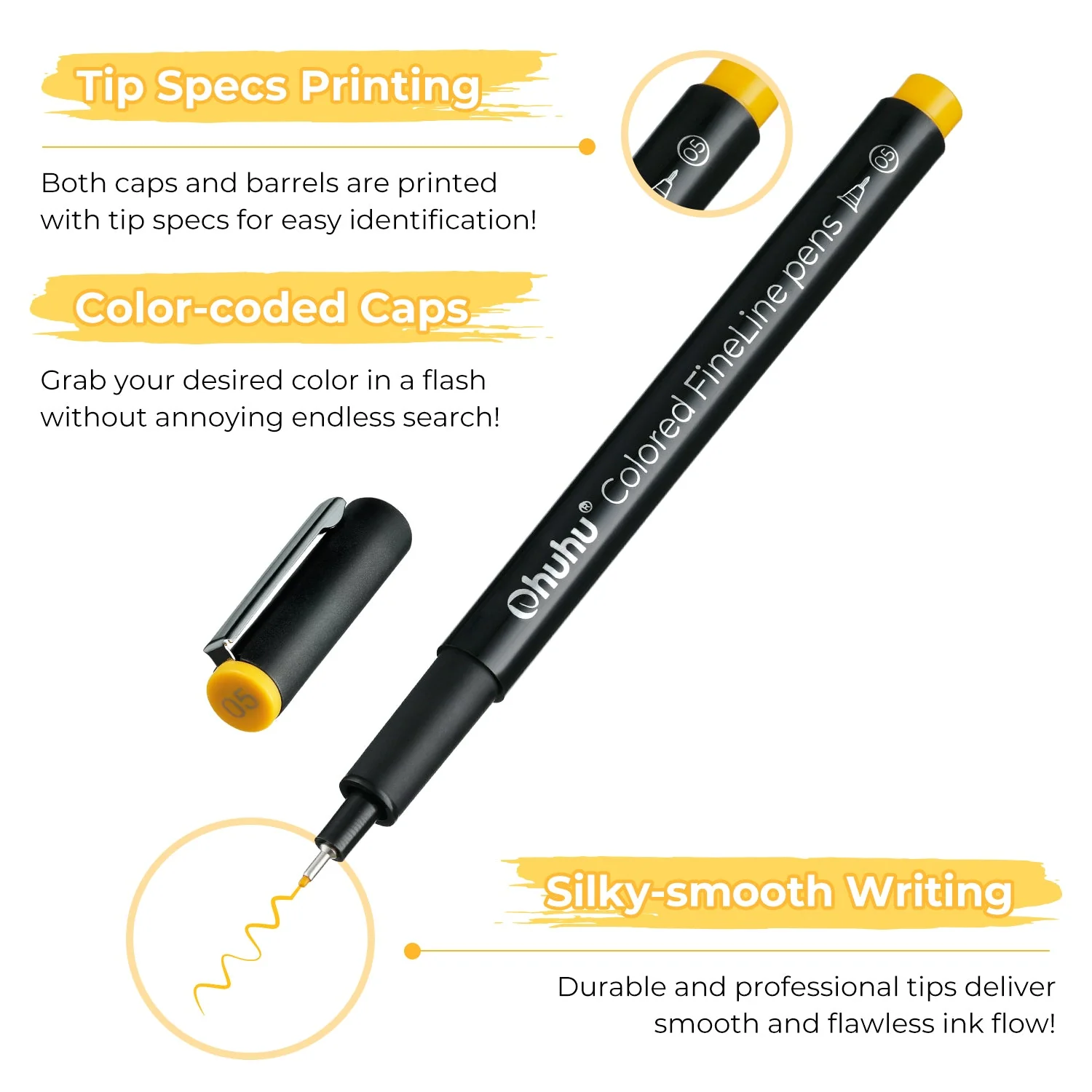 Ohuhu Hana Highway Fineliner Drawing Pens,18 Pack (Canada Domestic Shipping) - Image 4