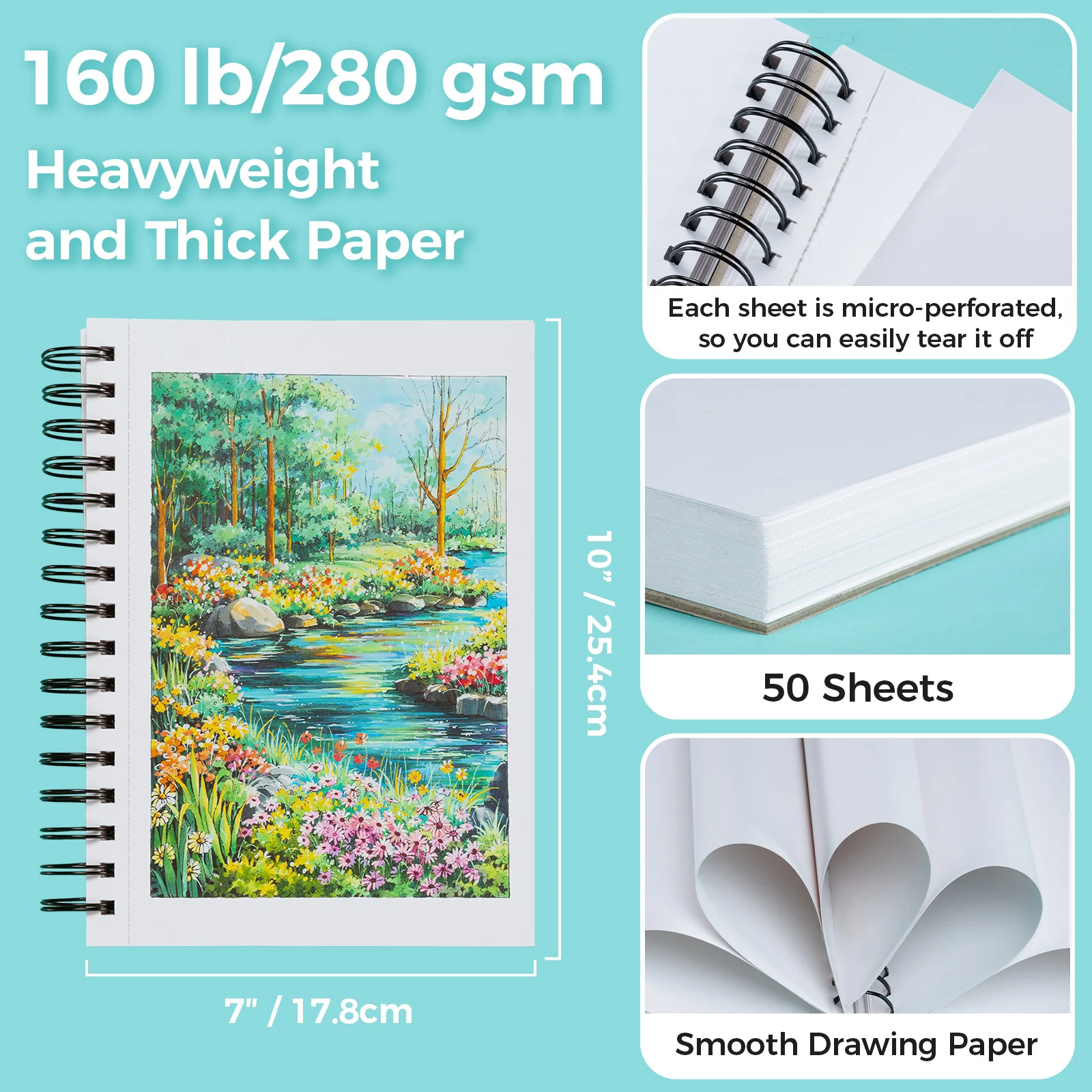 Ohuhu Heavyweight Bleedproof Double-Sided Marker Pad, Spiral-Bound - Kamakou - Image 13