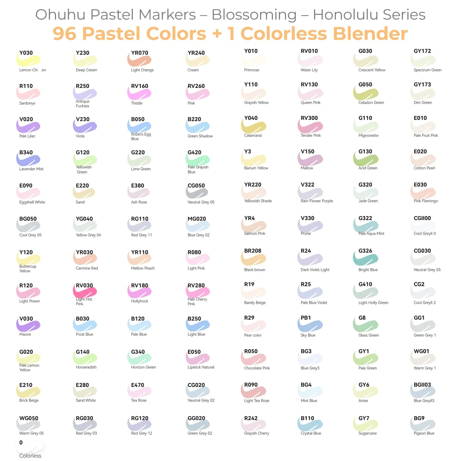 Ohuhu Honolulu 96 Pastel Colors Alcohol Art Markers - Sweetness & Blossoming (Brazil Domestic Shipping) - Image 4
