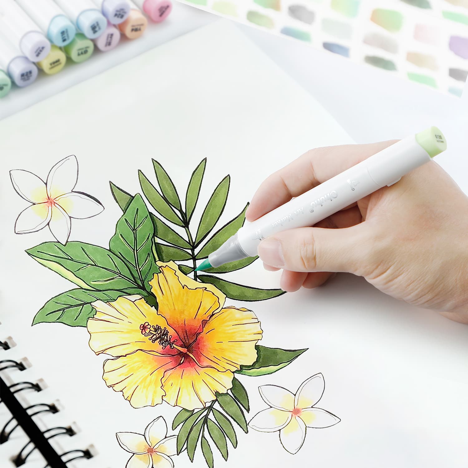 Ohuhu Honolulu 96 Pastel Colors Alcohol Art Markers - Sweetness & Blossoming (Canada Domestic Shipping) - Image 3
