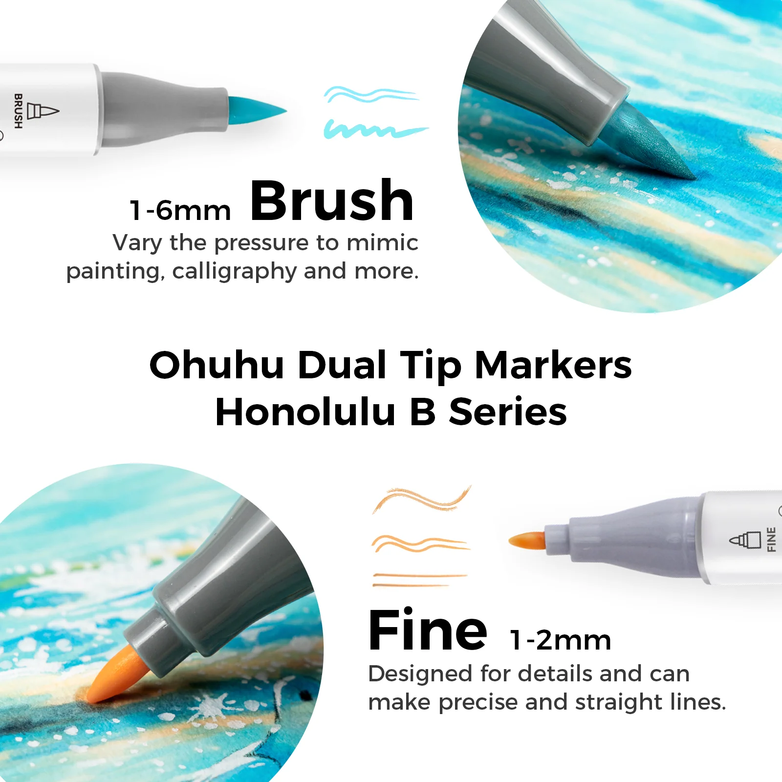 Ohuhu Honolulu 96 Pastel Colors Alcohol Art Markers - Sweetness & Blossoming (Australia Domestic Shipping) - Image 25