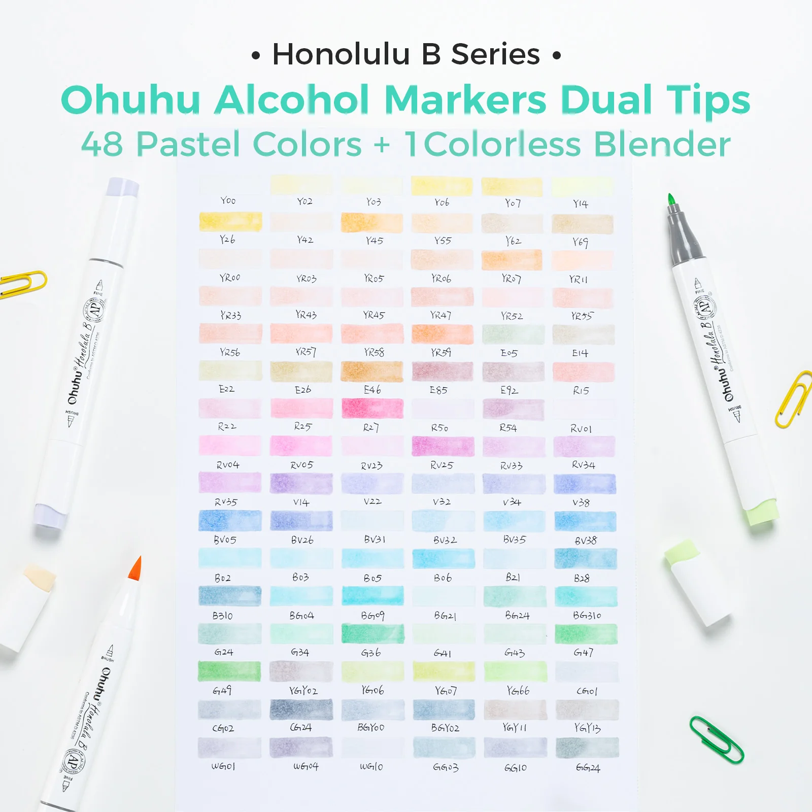 Ohuhu Honolulu 96 Pastel Colors Alcohol Art Markers - Sweetness & Blossoming (Australia Domestic Shipping) - Image 18