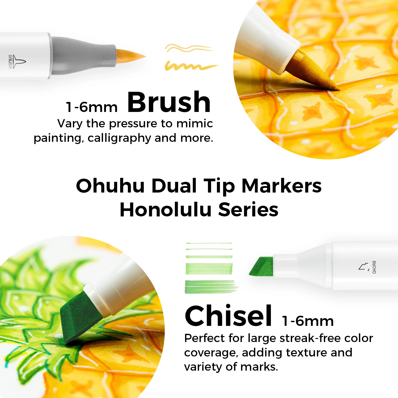 Ohuhu Honolulu Brush Markers - Small Set - Image 15