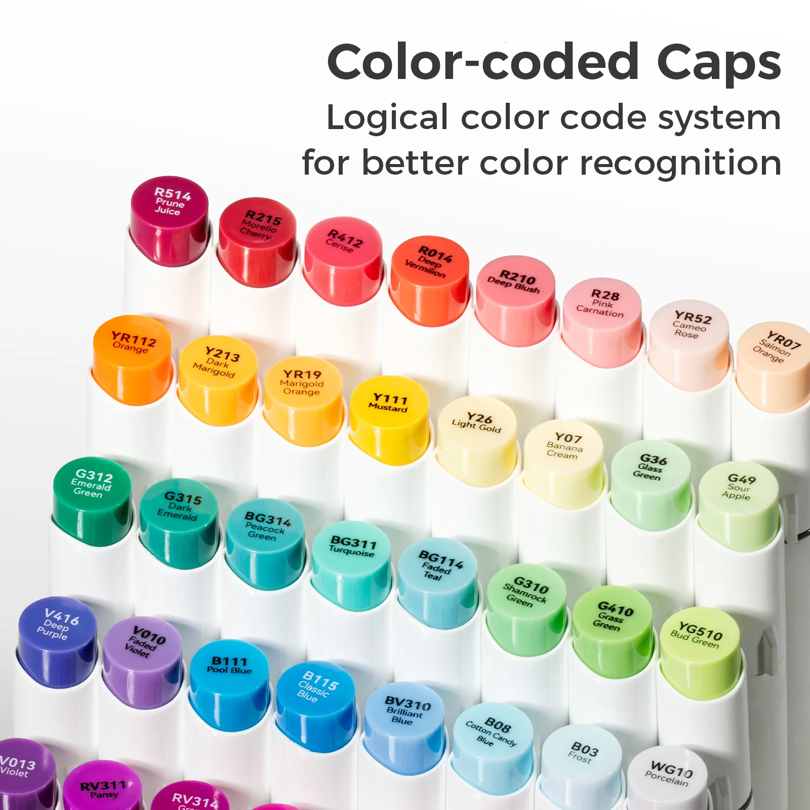 Ohuhu Honolulu S 48 Colors Dual Soft Tips Alcohol Art Markers, Brush & Soft Chisel - Image 11