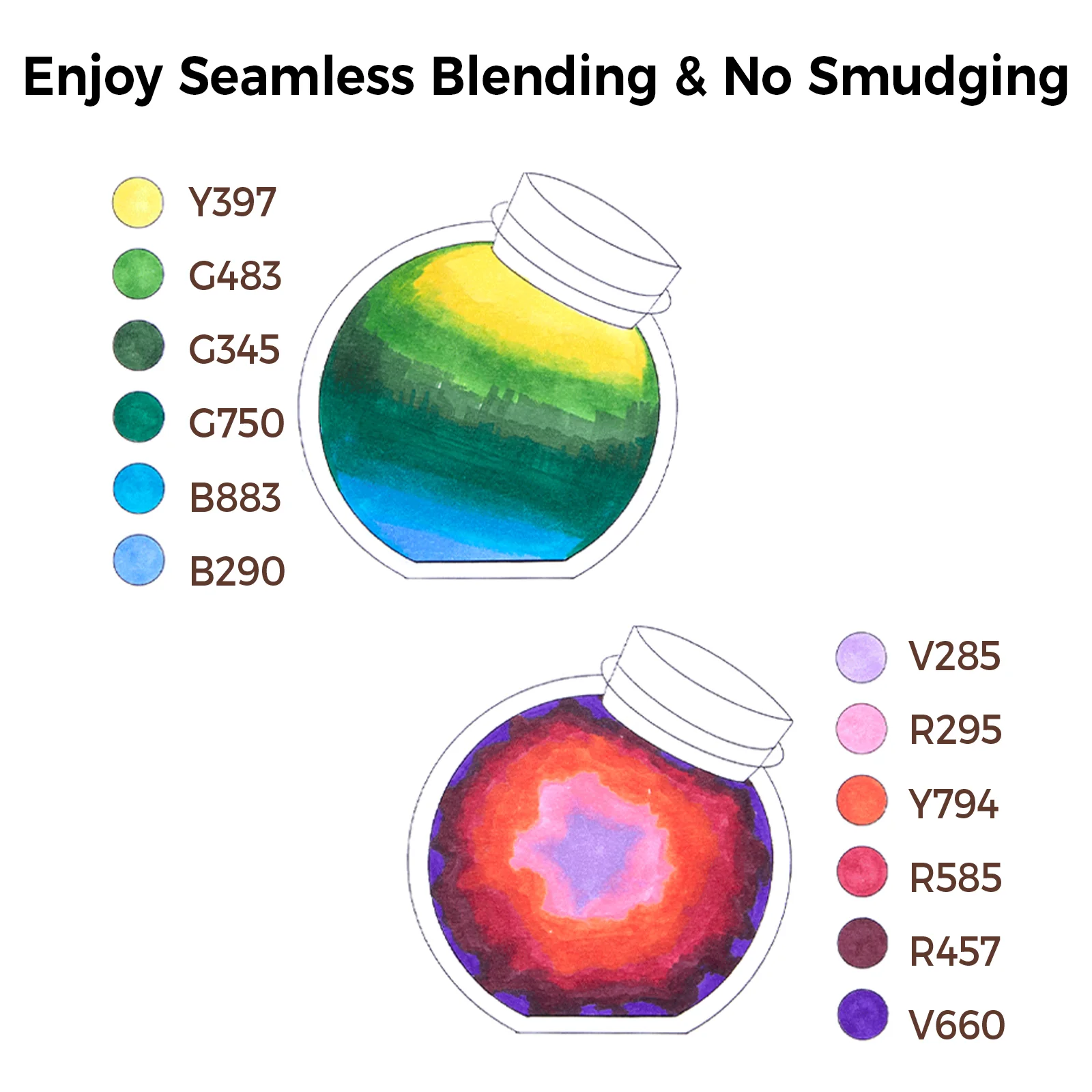 Ohuhu Kaala Slim Broad and Fine Dual Tips Alcohol Art Markers - 24 Basic Colors - Image 14