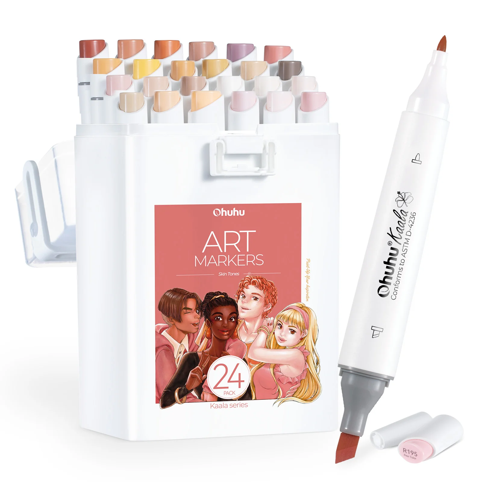 Ohuhu Kaala Five Tones Slim Broad and Fine Dual Tips Alcohol Art Markers - Image 16