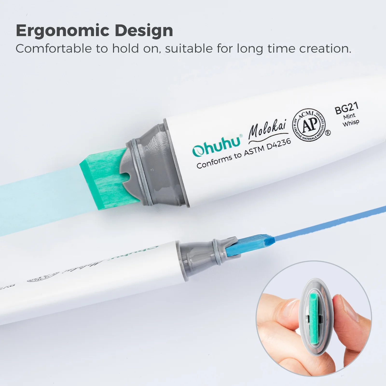 Ohuhu Molokai Four Tones Extra-wide Tip Alcohol Art Markers (Europe Only) - Image 27