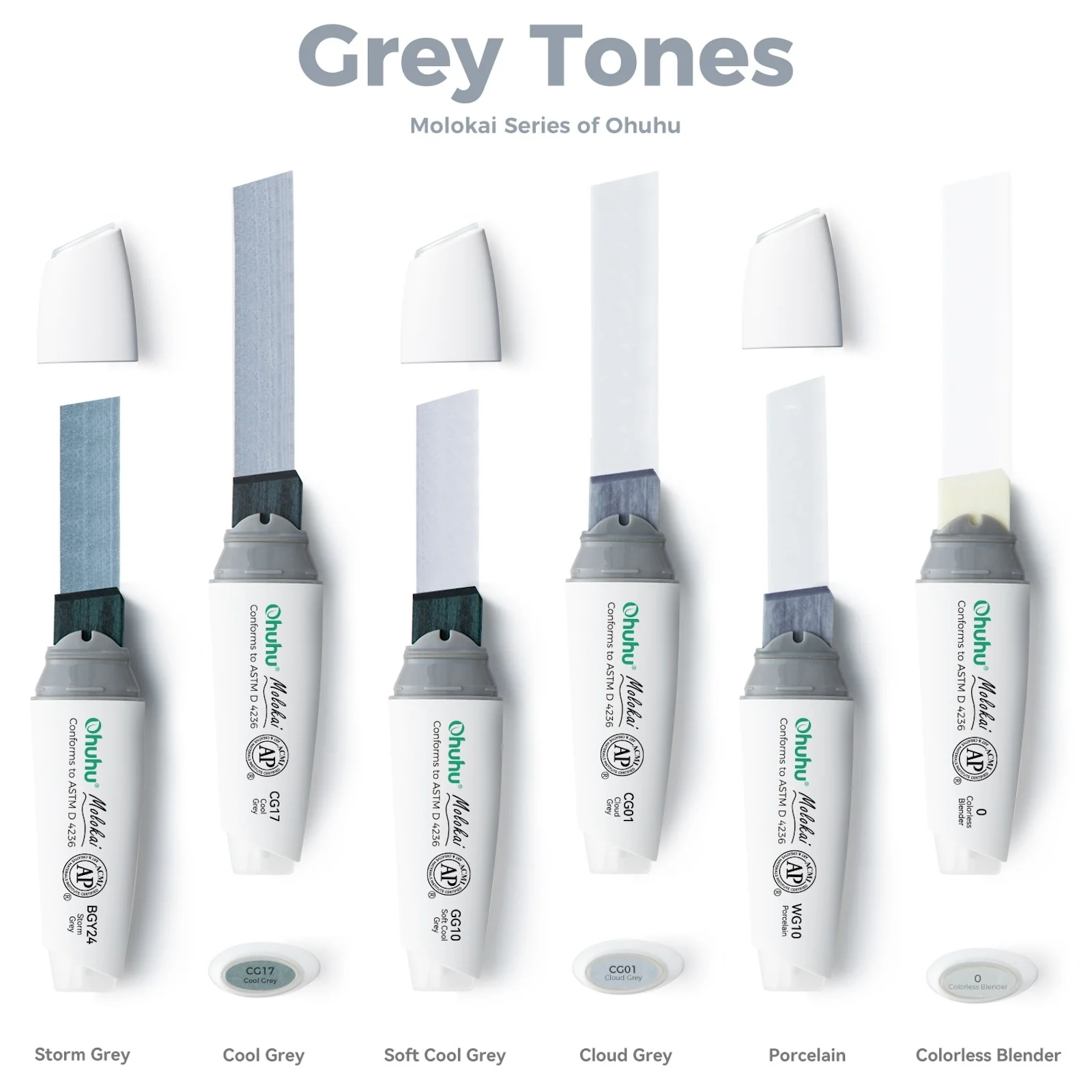 Ohuhu Molokai Four Tones Extra-wide Tip Alcohol Art Markers (Europe Only) - Image 8
