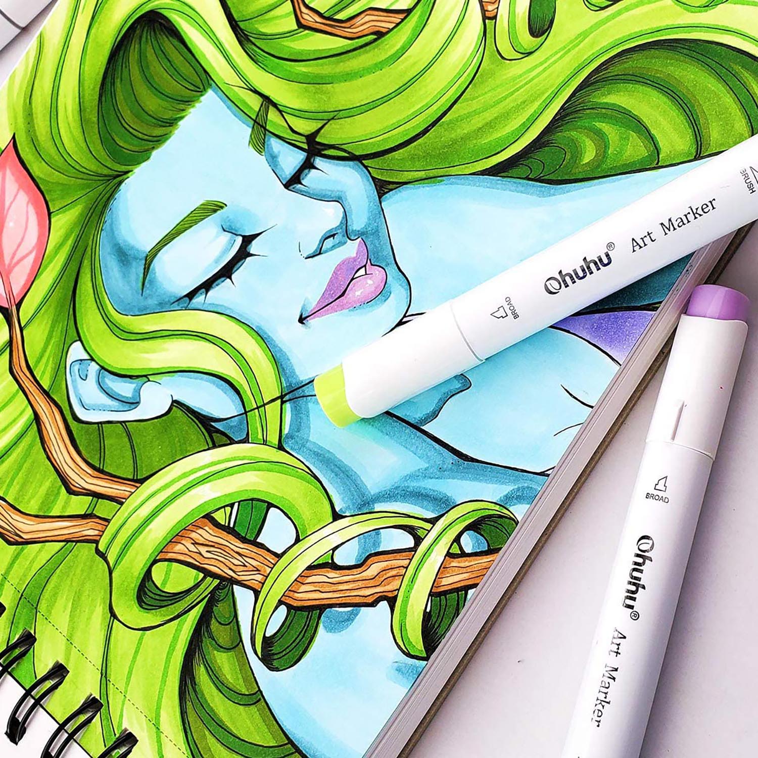Ohuhu Spiral-Bound Marker Pad for Alcohol Markers - Image 5