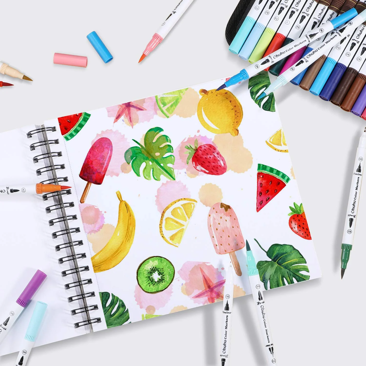 Ohuhu Spiral-Bound Marker Pad for Alcohol Markers (Europe Only) - Image 7