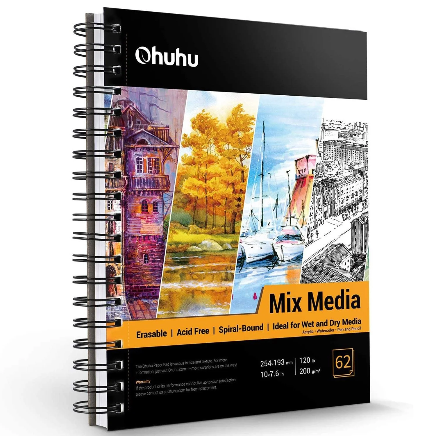 Ohuhu Spiral-Bound Mix Media Pad for Multiple Techniques (Australia Domestic Shipping) - Image 7
